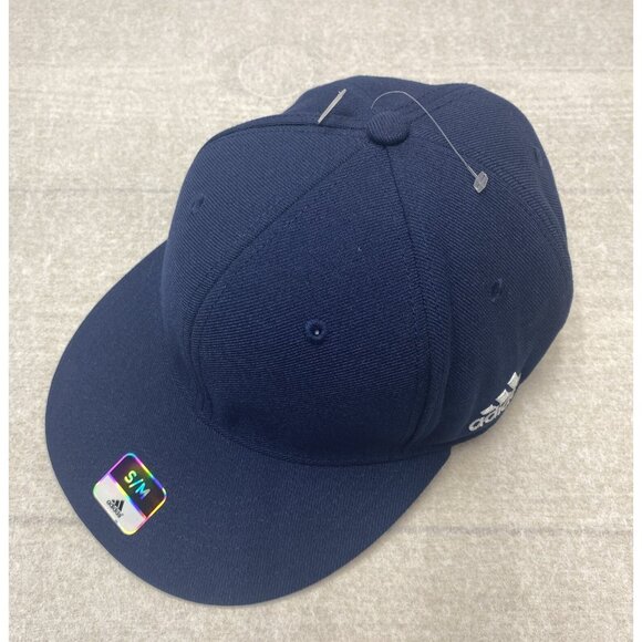 Adidas Men's Baseball Cap Fitted Hat Embroidered Logo Solid Size S/M New - Picture 2 of 10